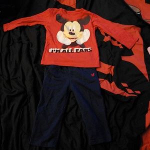 Mickey Mouse outfit.